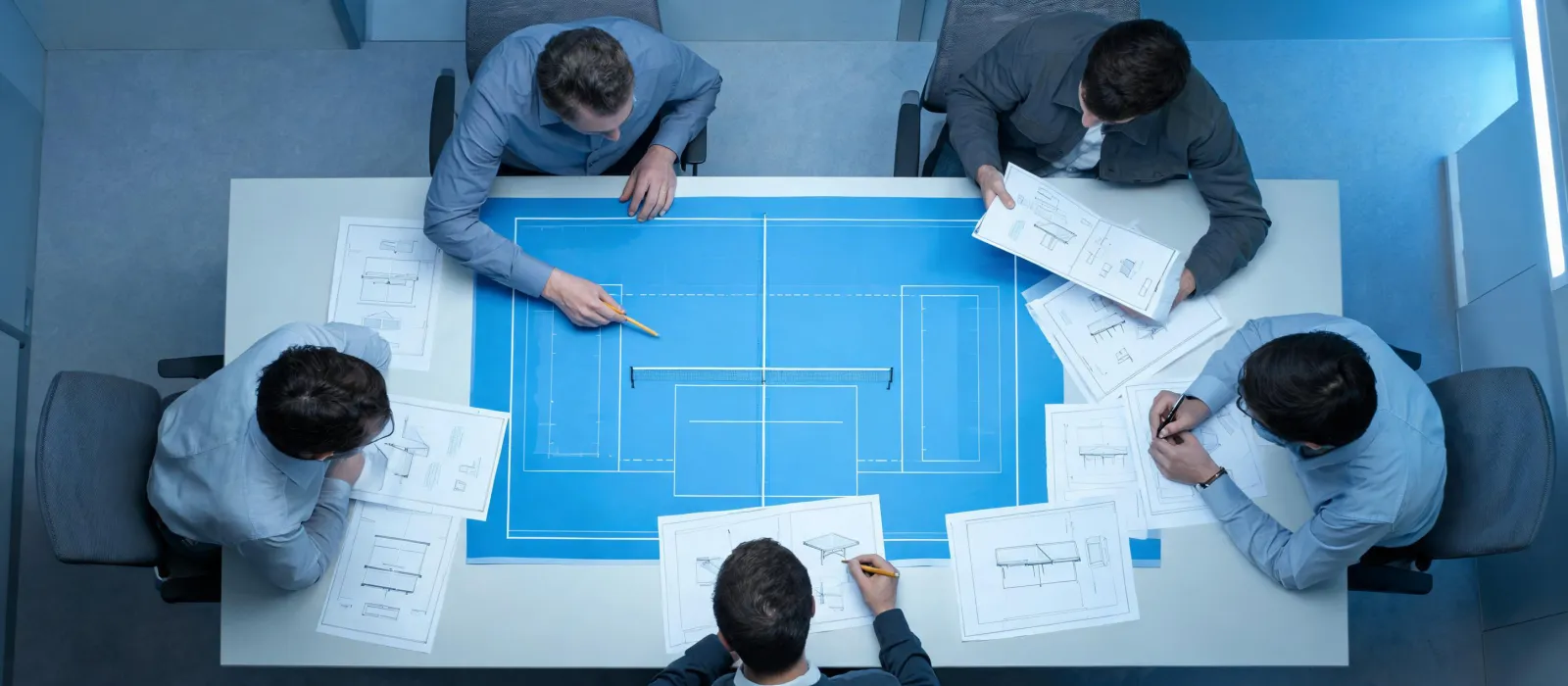 Table tennis facility planning session