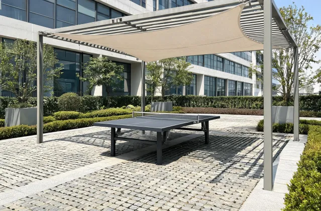 Outdoor table tennis courtyard